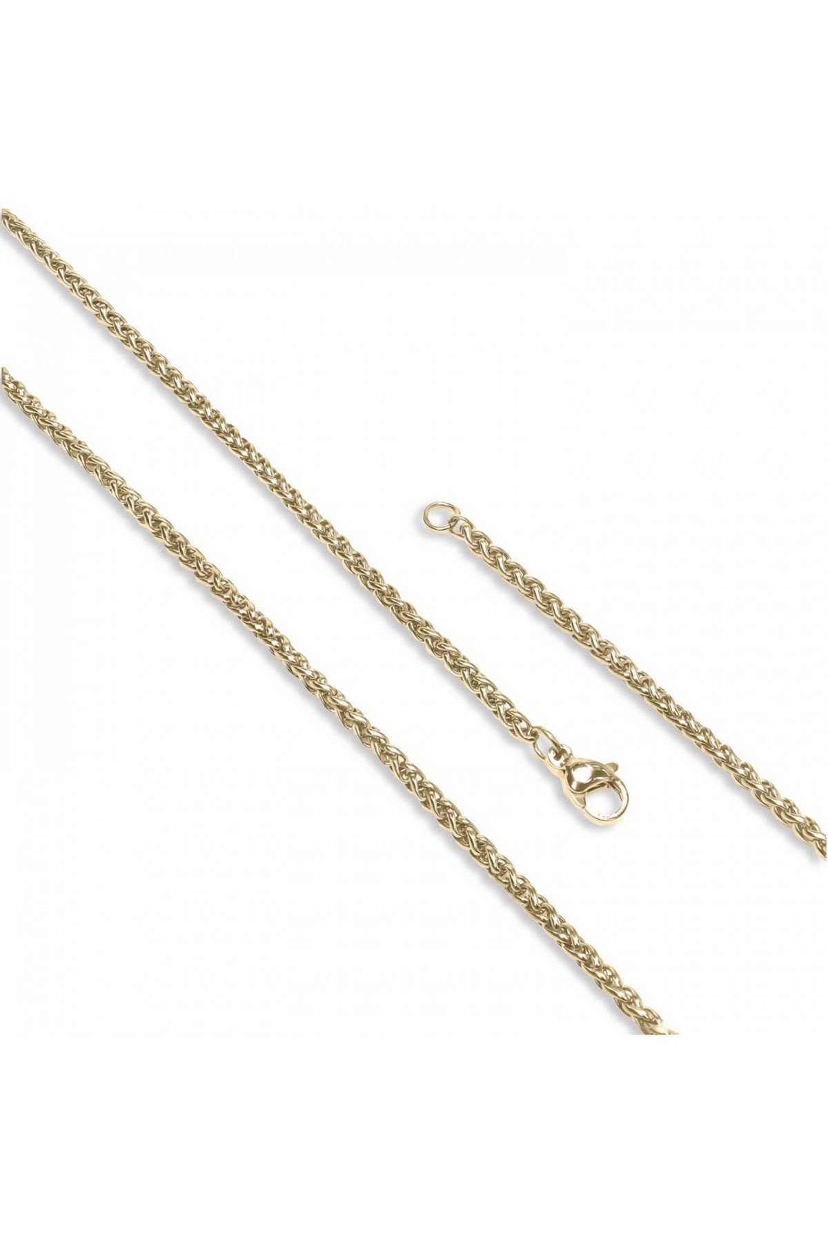 Sarı Renk Çelik Kolye 2.5Mm