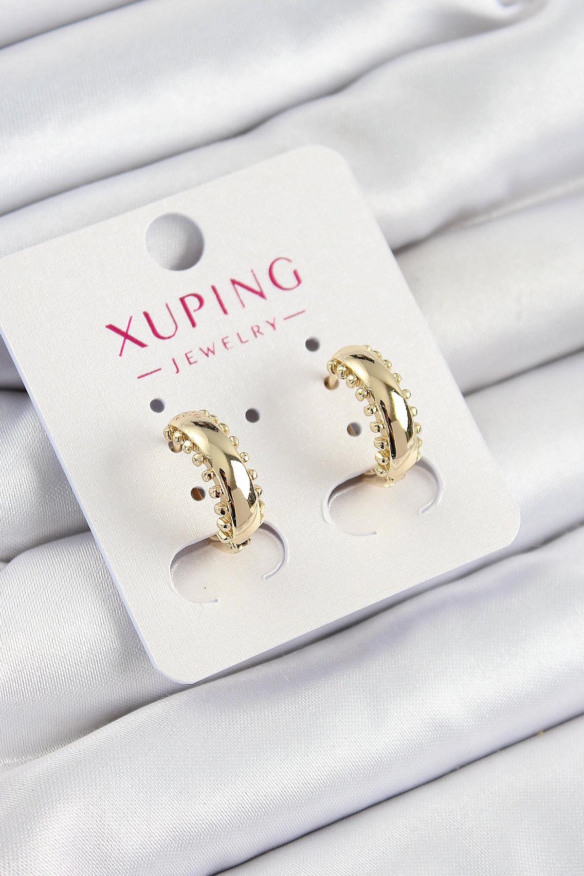 Xuping Çit Halka Model Gold Renk Kadın Küpe